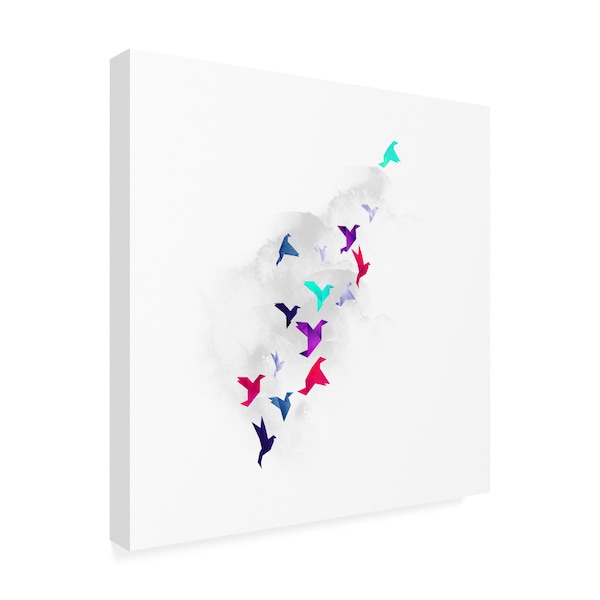 Robert Farkas 'Paper Birds' Canvas Art,18x18